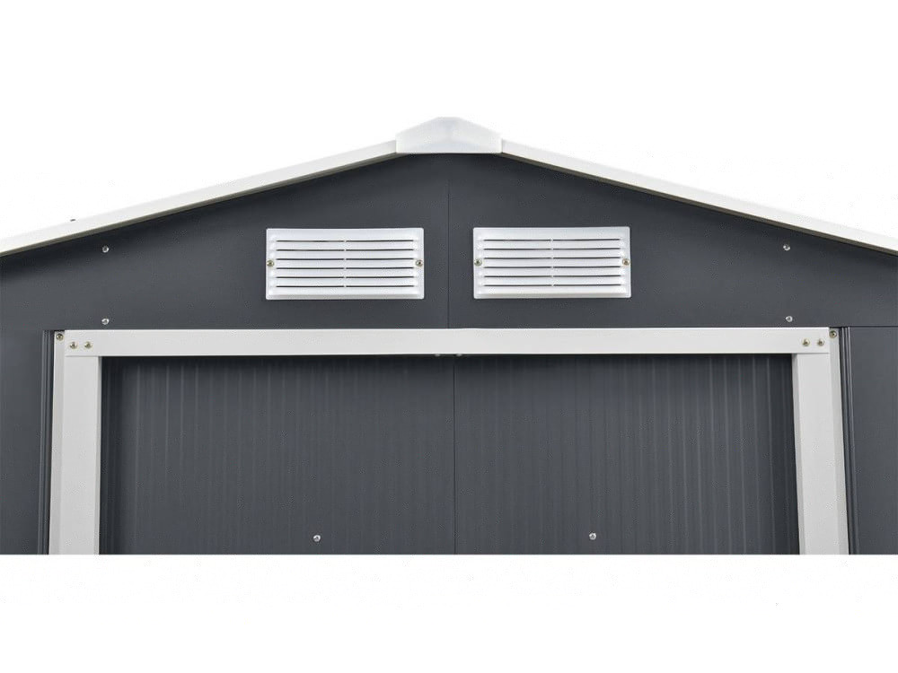 Abri de jardin métal "Vegas" - 5,29 m2 (4,83 m2 au sol) - Gris
