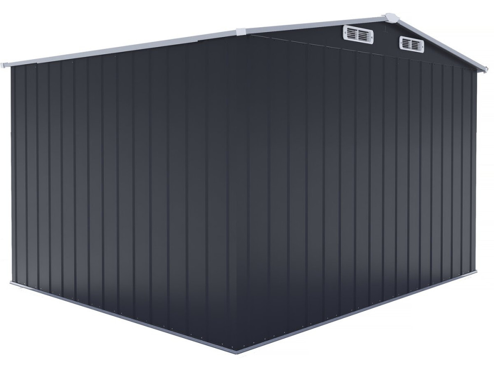 Abri de jardin métal avec porte coulissante "Boston" - 8 m² - Gris