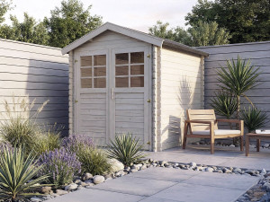 Abri de jardin en bois "Beaumont" - 4.48 m² - 223 x 201 cm -  28 mm 2