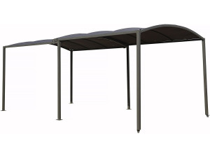 Carport en métal extensible " Mathis" - 303/566 x 295 x 240 cm - Gris
