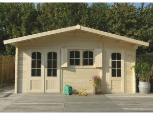 Abri jardin bois "Rostock" - 22.04 m² - 5.68 x 3.88 x 2.75 m - 40 mm 2