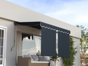 Store banne avec lambrequin en aluminium 2 x 3 m  "Shadow" - Gris anthracite 2