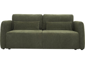 Canapé droit convertible en tissu "Concorde" 3 places - Vert