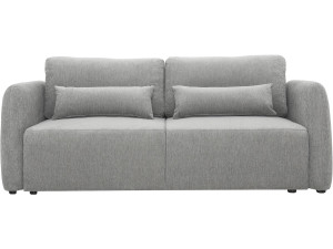 Canapé droit convertible en tissu "Concorde" 3 places - Gris