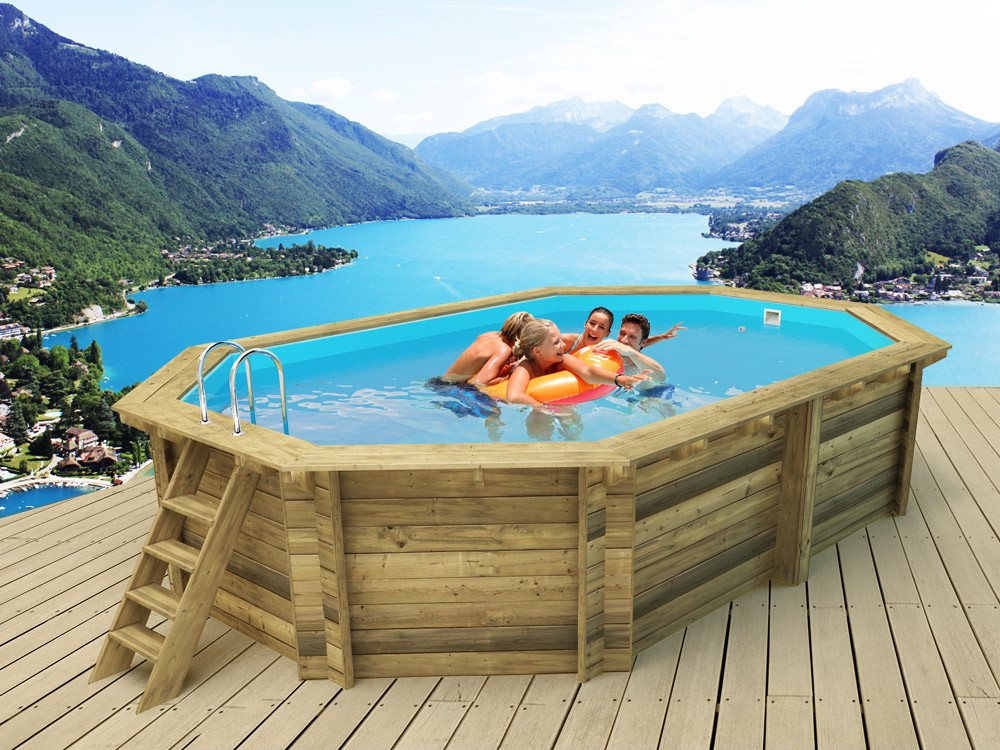 Piscine bois " Miami 145  " - 4.86 x 3.36 x 1.45 m