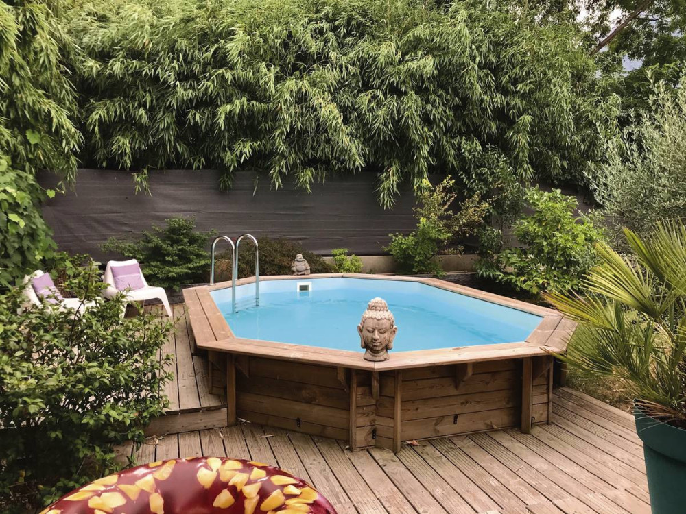 Piscine bois " Miami 145  " - 4.86 x 3.36 x 1.45 m