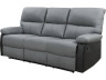 Canapé relax "Lincoln" - 3 places - Noir / Gris foncé