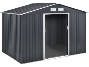 Abri de jardin métal "Vegas" - 5,29 m2 (4,83 m2 au sol) - Gris