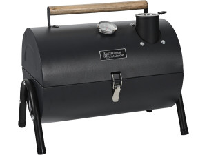 Barbecue charbon de bois portable "Captain" - 42 x 27 x 43 cm - Noir