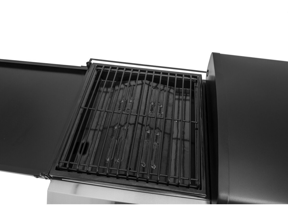 Plancha gaz avec couvercle "Rasio" - 7.5 KW - 3 brûleurs - Noir