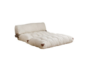 Canapé-lit 2 places en tissu "Fold" - 120 x 75 x 79 cm - Crème