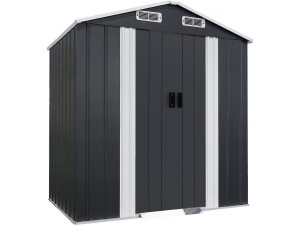 Abri de jardin en métal avec porte coulissante "Boston" - 2,17 m² - Gris