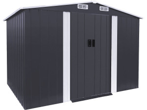 Abri de jardin métal "Boston" - 5,29 m² (4,76 m2 au sol)- Gris