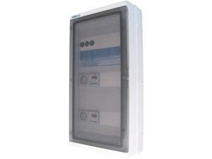 Coffret électrique de filtration "Panorama"- 1 pompe - 2 projecteurs 600 VA - 1 pompe pour surpresseur - 15 x 28 x 39 cm
