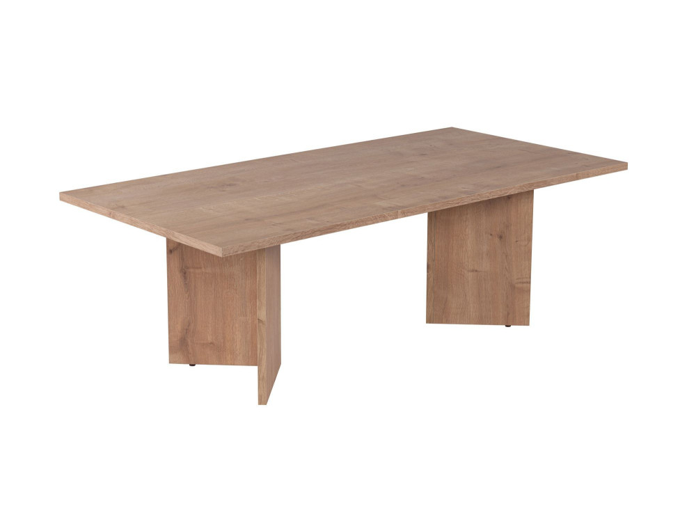 Table basse en bois "Sabin" - 60 x 119 x 40 cm - Chêne Saphir