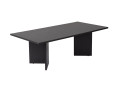 Table basse en bois "Sabin" - 60 x 119 x 40 cm - Noyer - Bois Noir