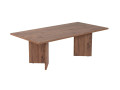 Table basse en bois "Sabin" - 60 x 119 x 40 cm - Noyer - Pin Atlantique