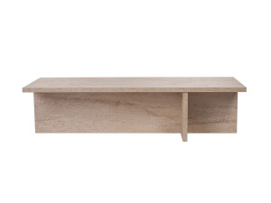 Table basse en bois "Harbor" - 120 x 45 x 30 cm - Travertin