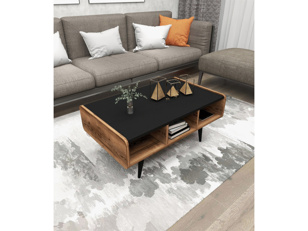 Table basse en bois "Line " - 90 x 56 x 40 cm - Noyer clair