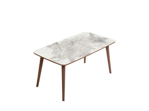 Table basse en bois "Luci" 100 x 53 x 45 cm - Blanc
