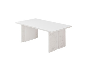 Table basse en bois "Ravello" - 90 x 50 x 40 cm - Blanc
