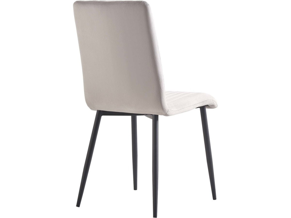 Lot de 2 chaises en velours "Henley" - Gris clair