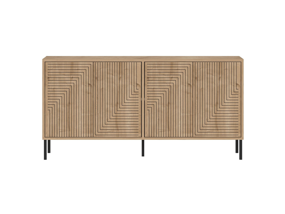 Buffet en bois "Evolet" - 150 x 36 x 75 cm - Beige