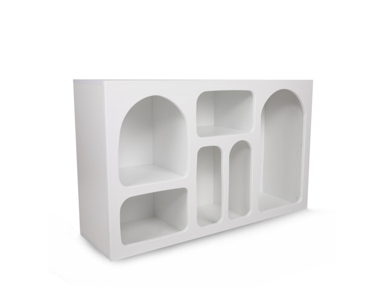 Buffet en bois "Liva" - 120 x 37 x 74 cm - Blanc