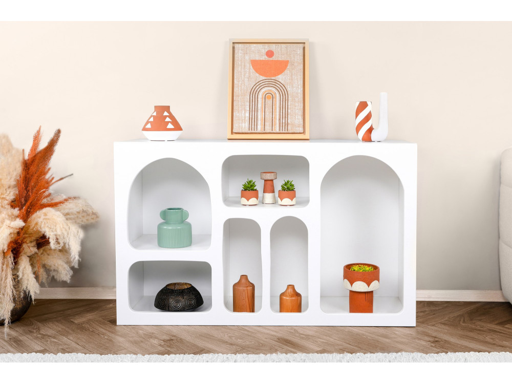 Buffet en bois "Liva" - 120 x 37 x 74 cm - Blanc