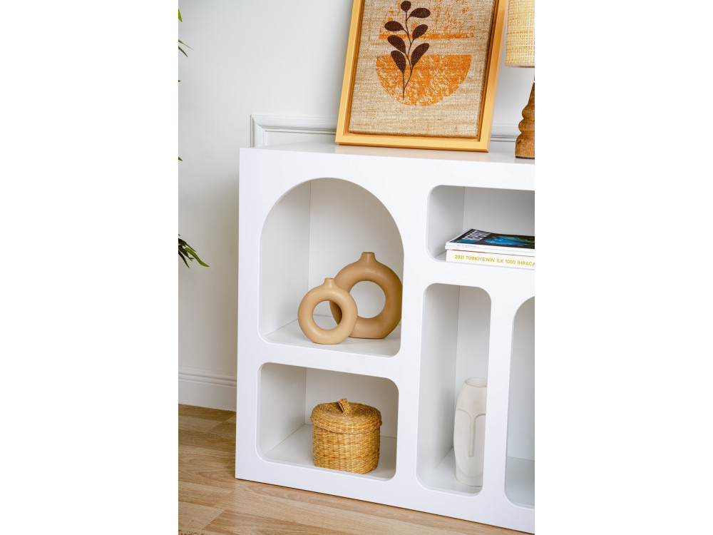 Buffet en bois "Lessa" - 80 x 37 x 74 cm - Blanc