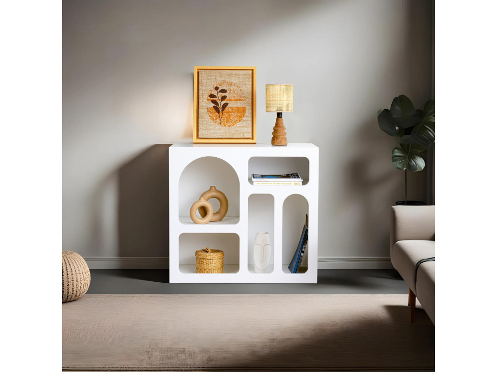 Buffet en bois "Lessa" - 80 x 37 x 74 cm - Blanc