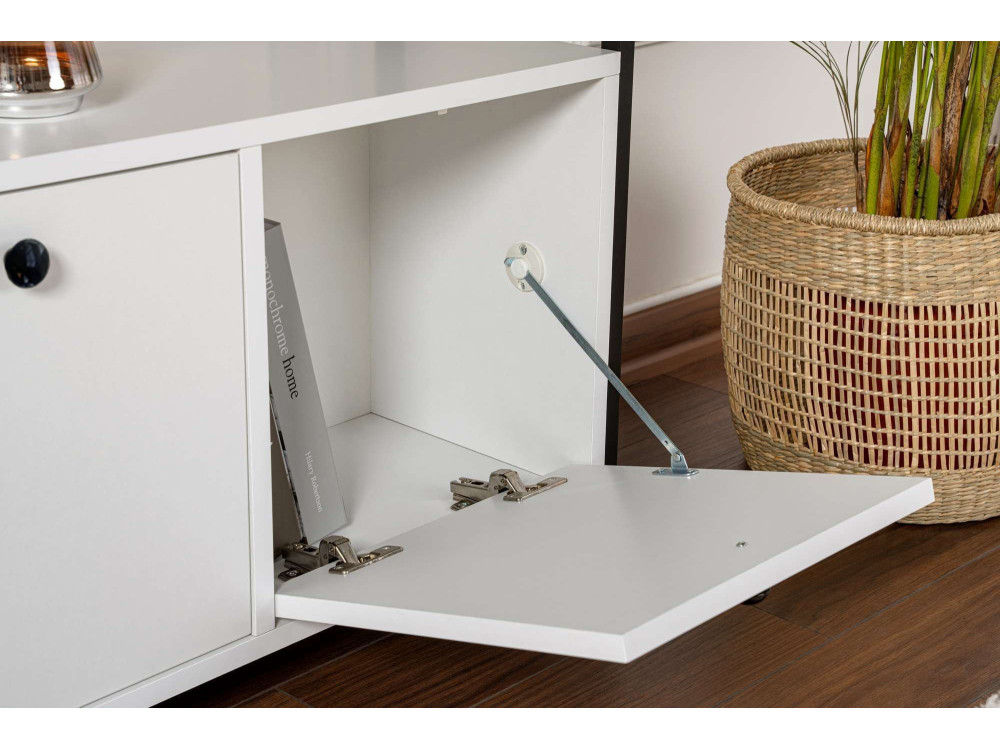 Buffet en bois "Solace" - 120 x 30 x 77 cm - Blanc