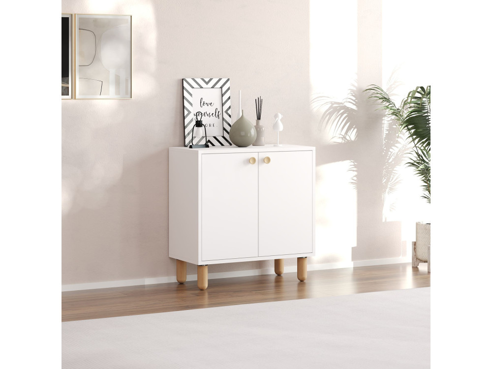 Buffet en bois "Lina" - 72 x 36 x 73 cm - Blanc