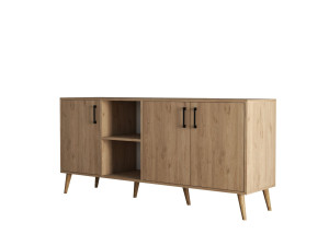 Buffet en bois "Exxen" - 180 x 45 x 80 cm - Marron