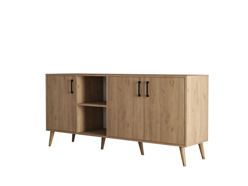 Buffet en bois "Exxen" - 180 x 45 x 80 cm - Marron
