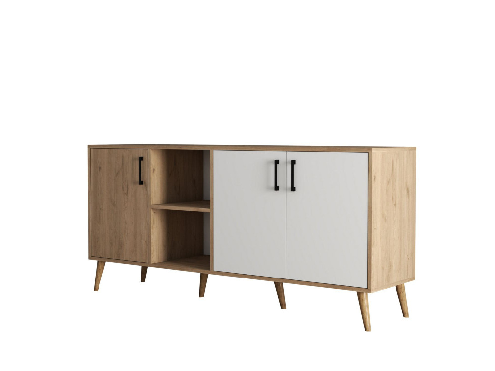 Buffet en bois "Exxen" - 180 x 45 x 80 cm - Blanc