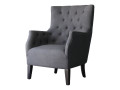 Fauteuil Scandinave Tissu "Duchesse" - 76 x 83 x 100,5 cm - Bleu roi - Gris