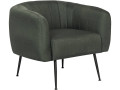 Fauteuil en velours "Diana" - 1 place - Bleu - Gris foncé