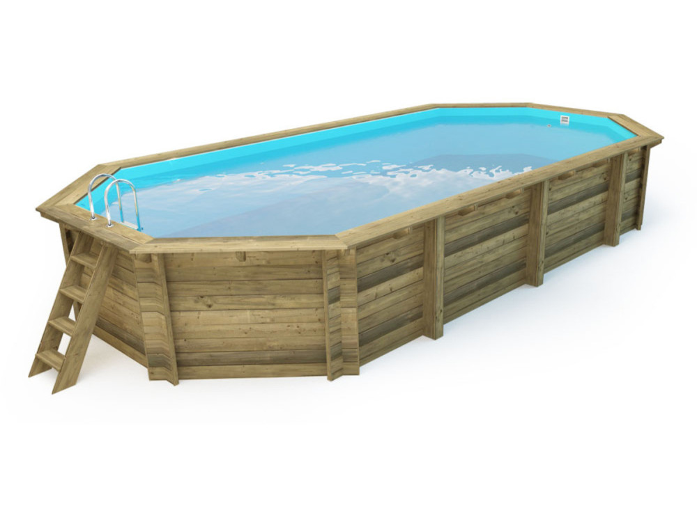 Piscine bois " Sevilla 145 " - 8.57 x 4.57 x 1.45 m + Bâche à bulles 180 µ + Bâche hiver 280 gr/m²