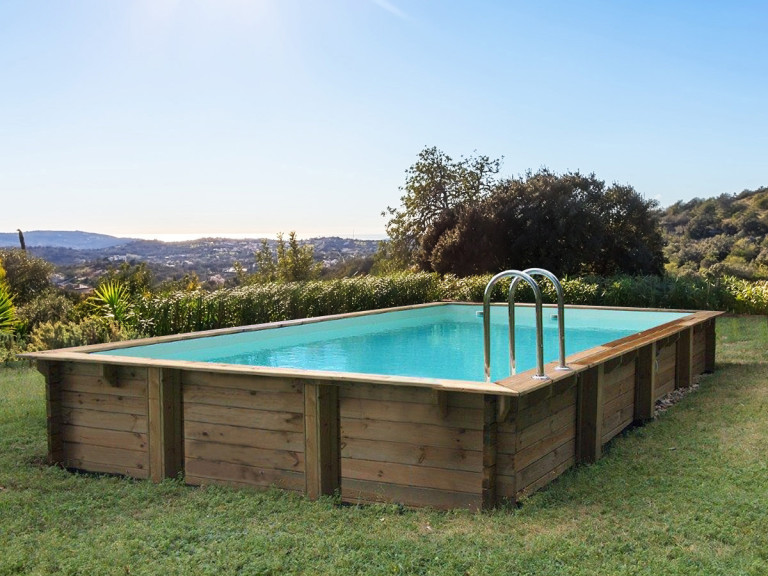 Piscine bois en kit rectangle " Murano " - 12.20 x 6.20 x 1.44 m