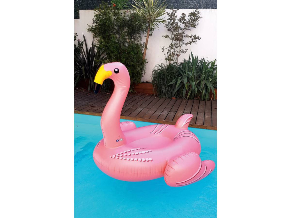 Bouée "Flamant rose géant" - 182 x 143 cm - Rose