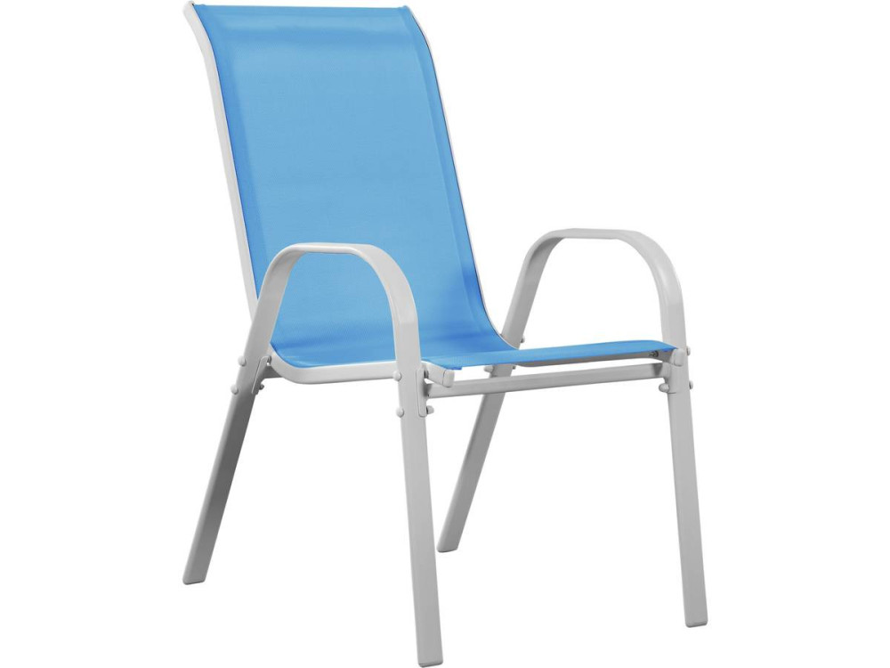 Fauteuil jardin Textilène "Cordoba" - Phoenix - Bleu - Lot de 4