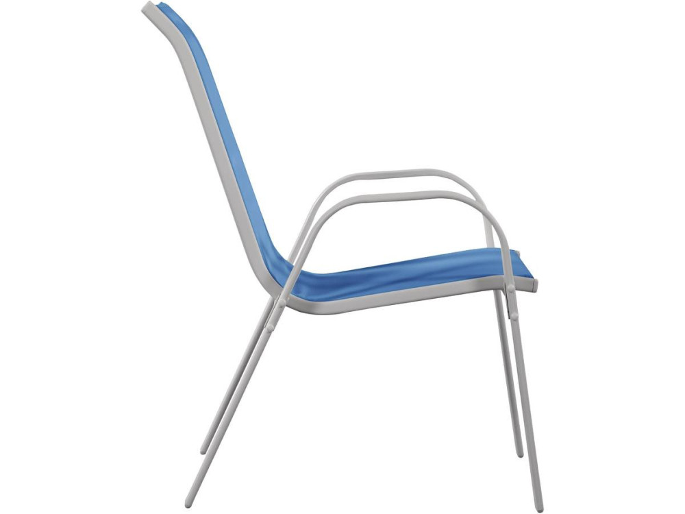 Fauteuil jardin Textilène "Cordoba" - Phoenix - Bleu - Lot de 4