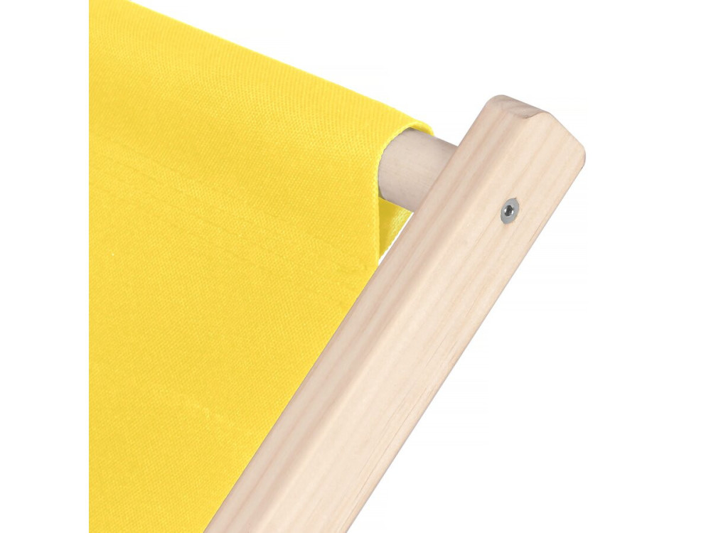 Lot de 2 transats en bois "Chilienne" - 107 x 56.5 x 81 cm - Jaune