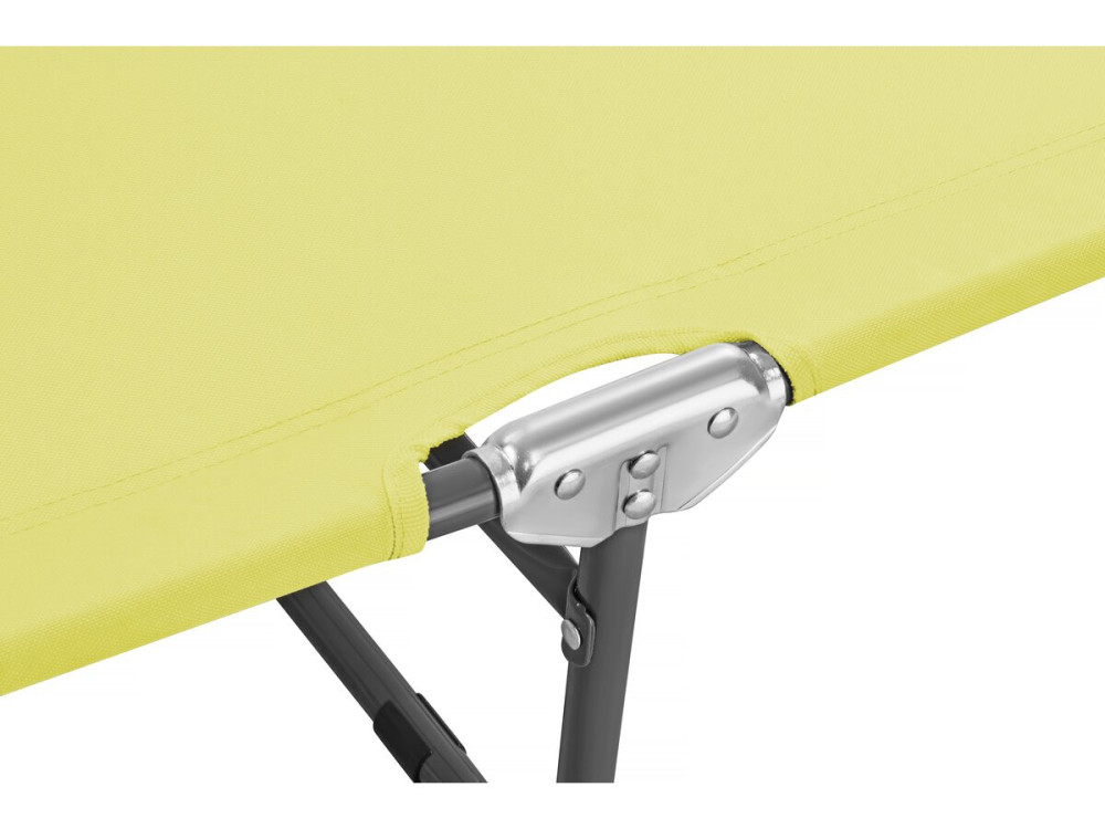 Lt de 2 bains de soleil pliable "Lazy" - Avec pare soleil - Jaune