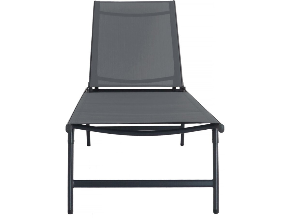 Lot de 2 bains de soleil en métal "Sublima" - 180 x 54 x 104 cm - Anthracite