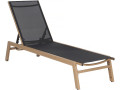 Bain de soleil en aluminium imitation bois  "Elysia" - Noir - Noir