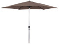 Parasol jardin droit Alu "Sol" - Rond - Ø 3m - Gris - Taupe