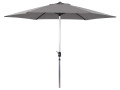 Parasol jardin droit Alu "Sol" - Rond - Ø 3m - Vert - Gris