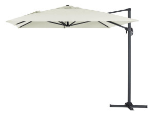 Parasol jardin déporté alu "Sun 4" 3 x 4 m - Ecru